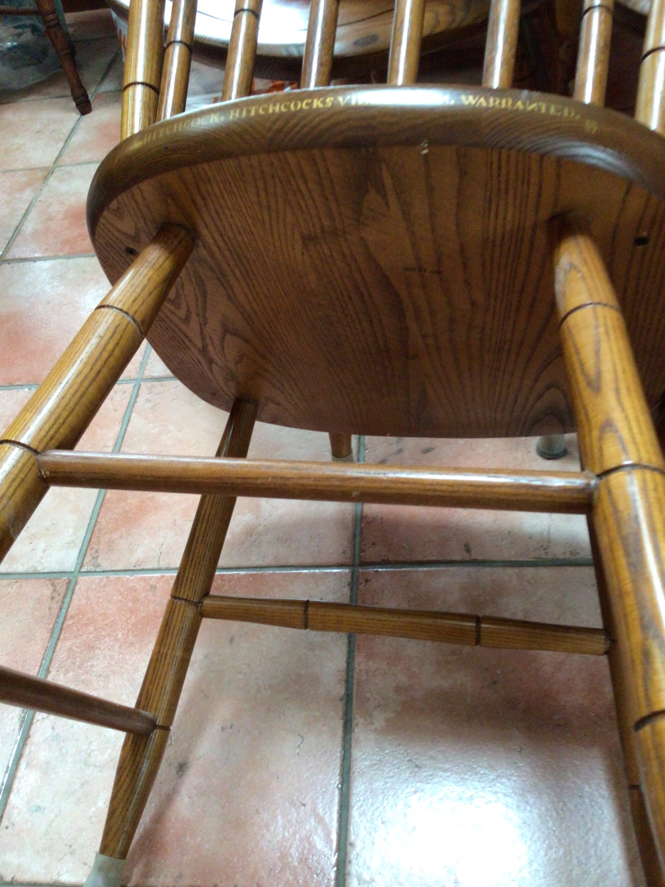 Wooden dining chairs with spindle backs - image 5 of 5