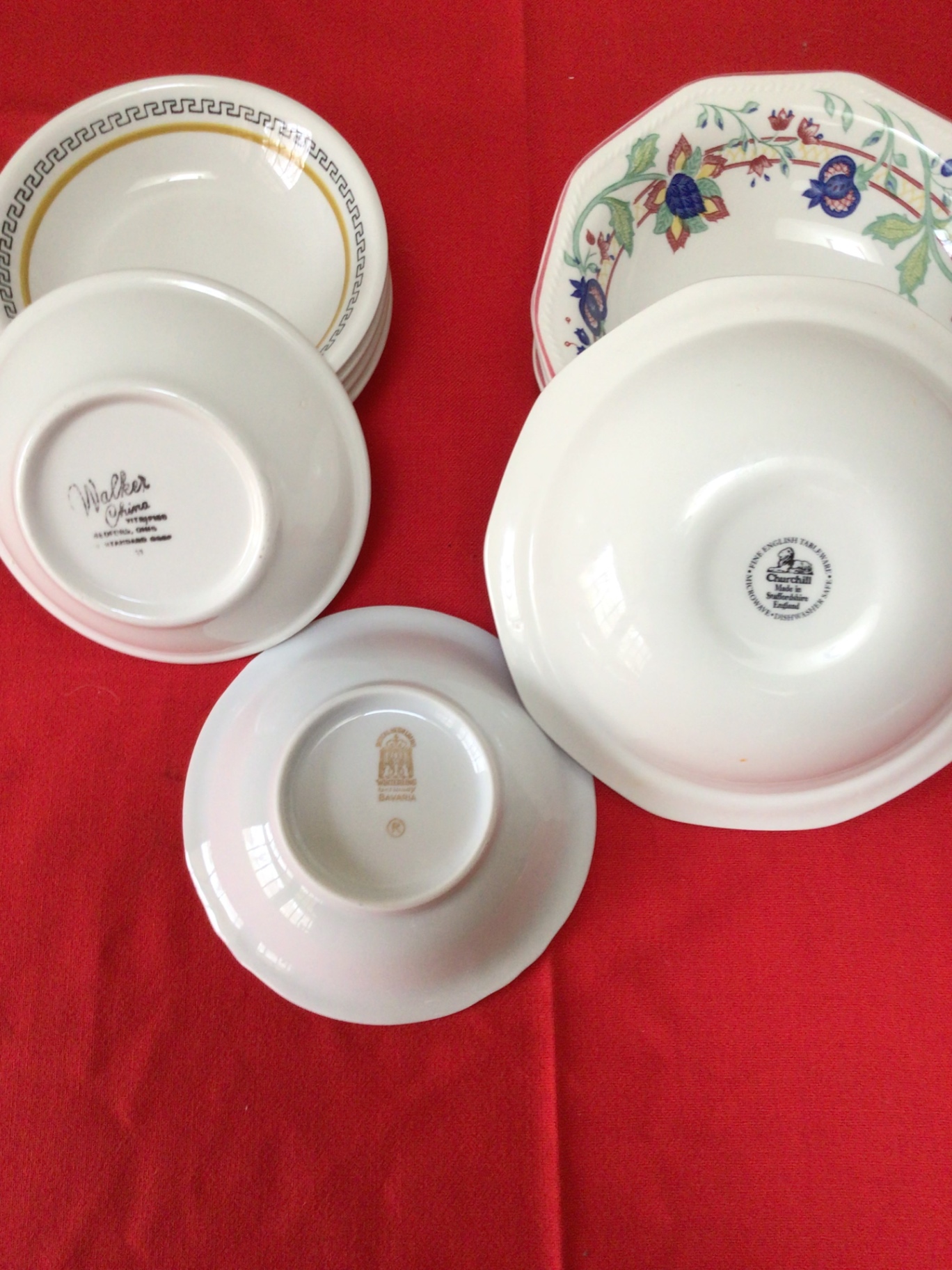 Assorted ceramic dinnerware set with floral and geometric patterns - image 2 of 2