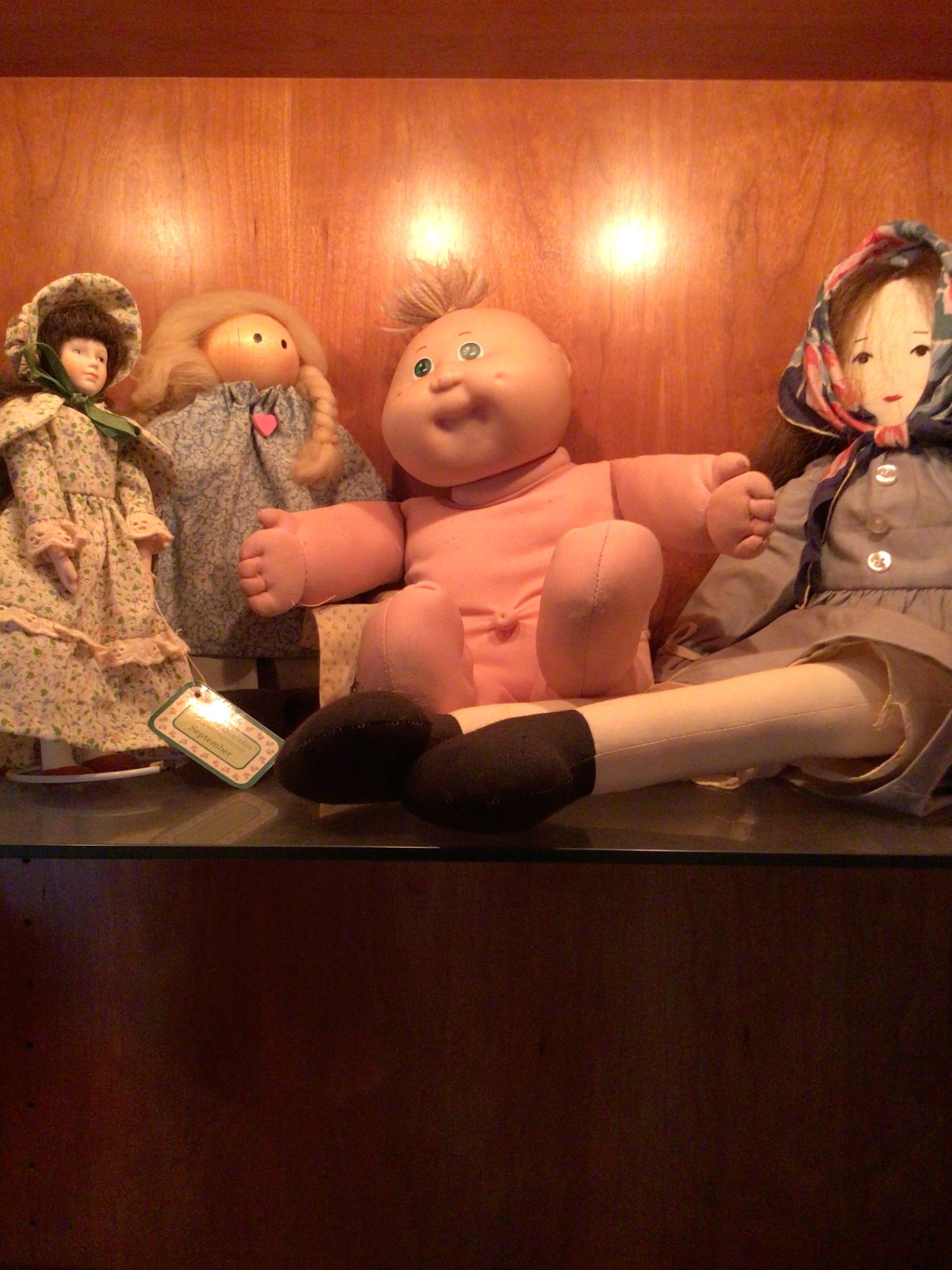 Doll Collection: pink plush baby doll and two cloth dolls - image 2 of 5