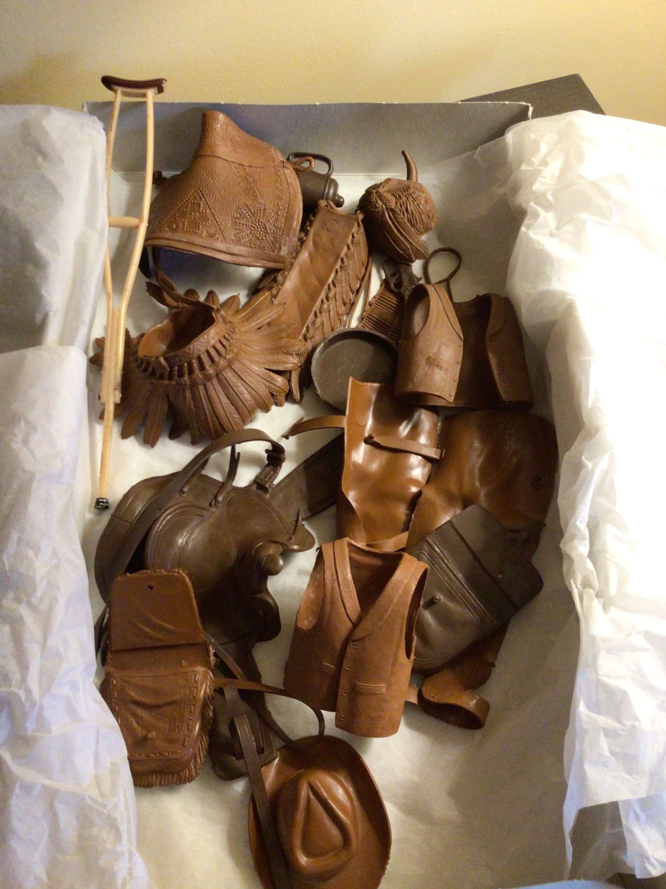 Brown leather Western wear and accessories collection - image 1 of 3