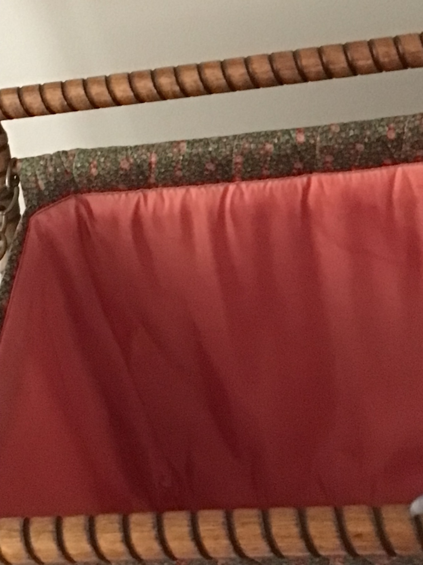 Wicker folding laundry rack with fabric bag - image 2 of 3