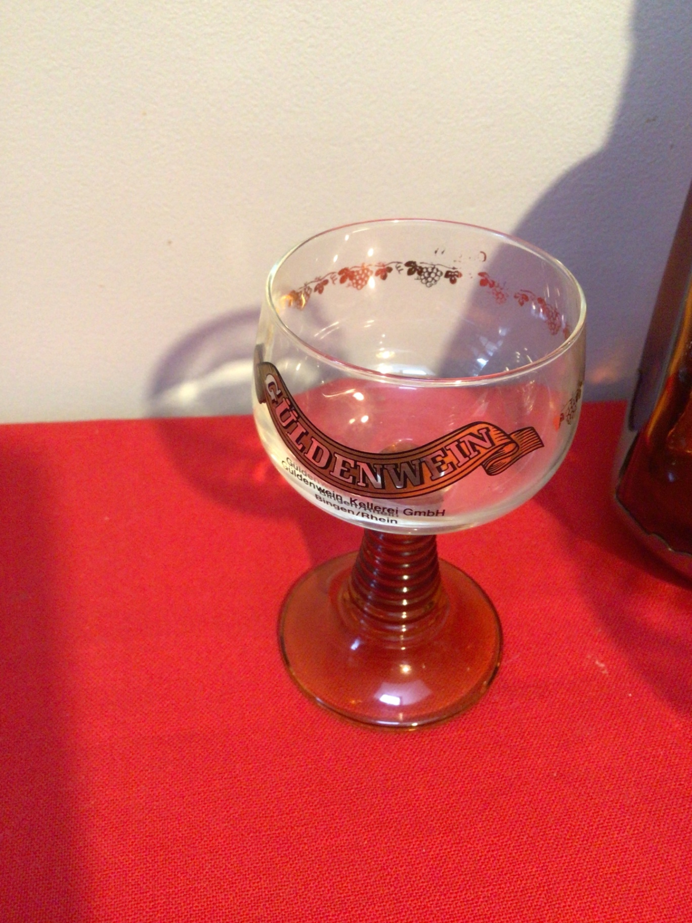 Decanter with three stemmed glasses - image 2 of 3