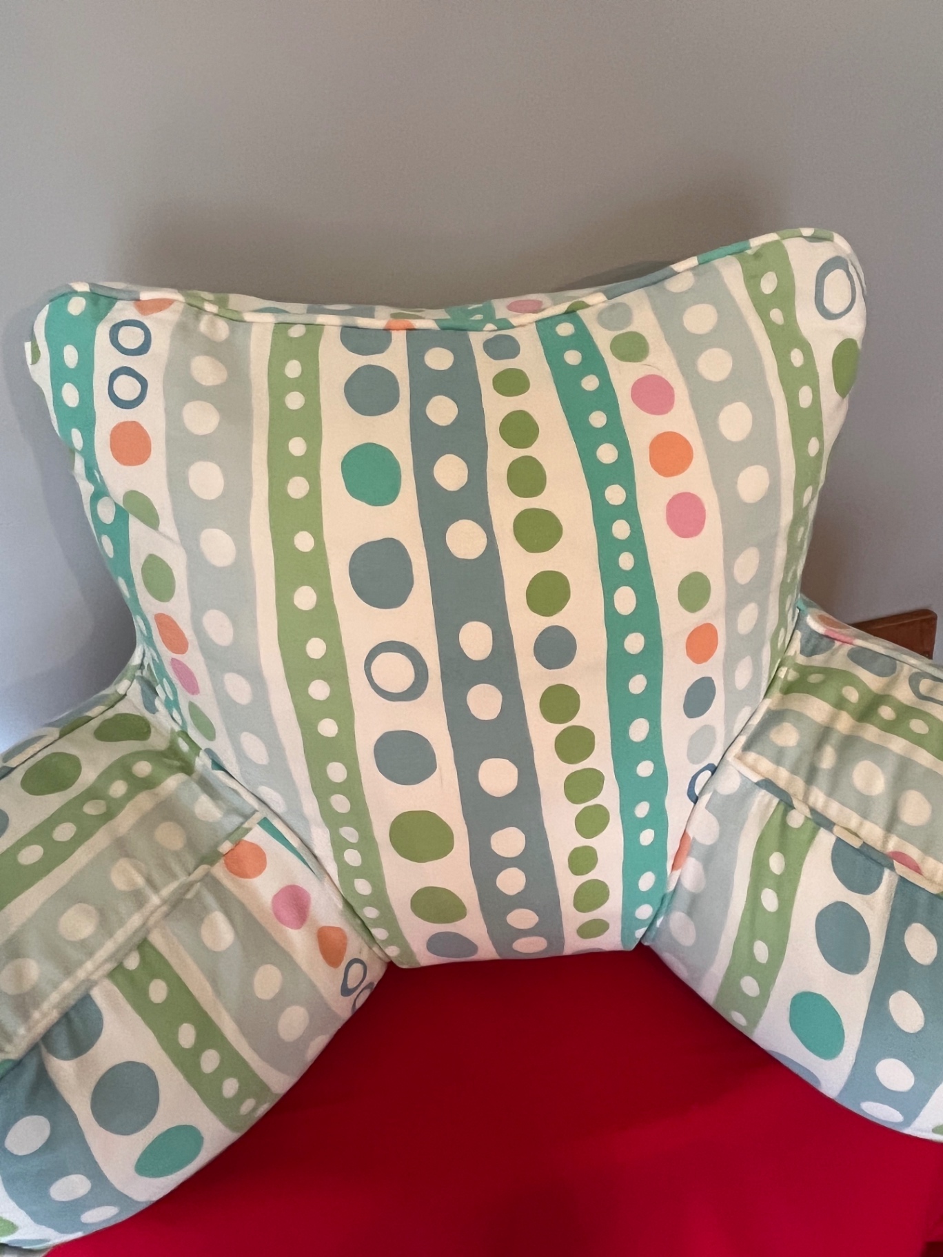Multicolor striped dotted arm pillow - image 2 of 2