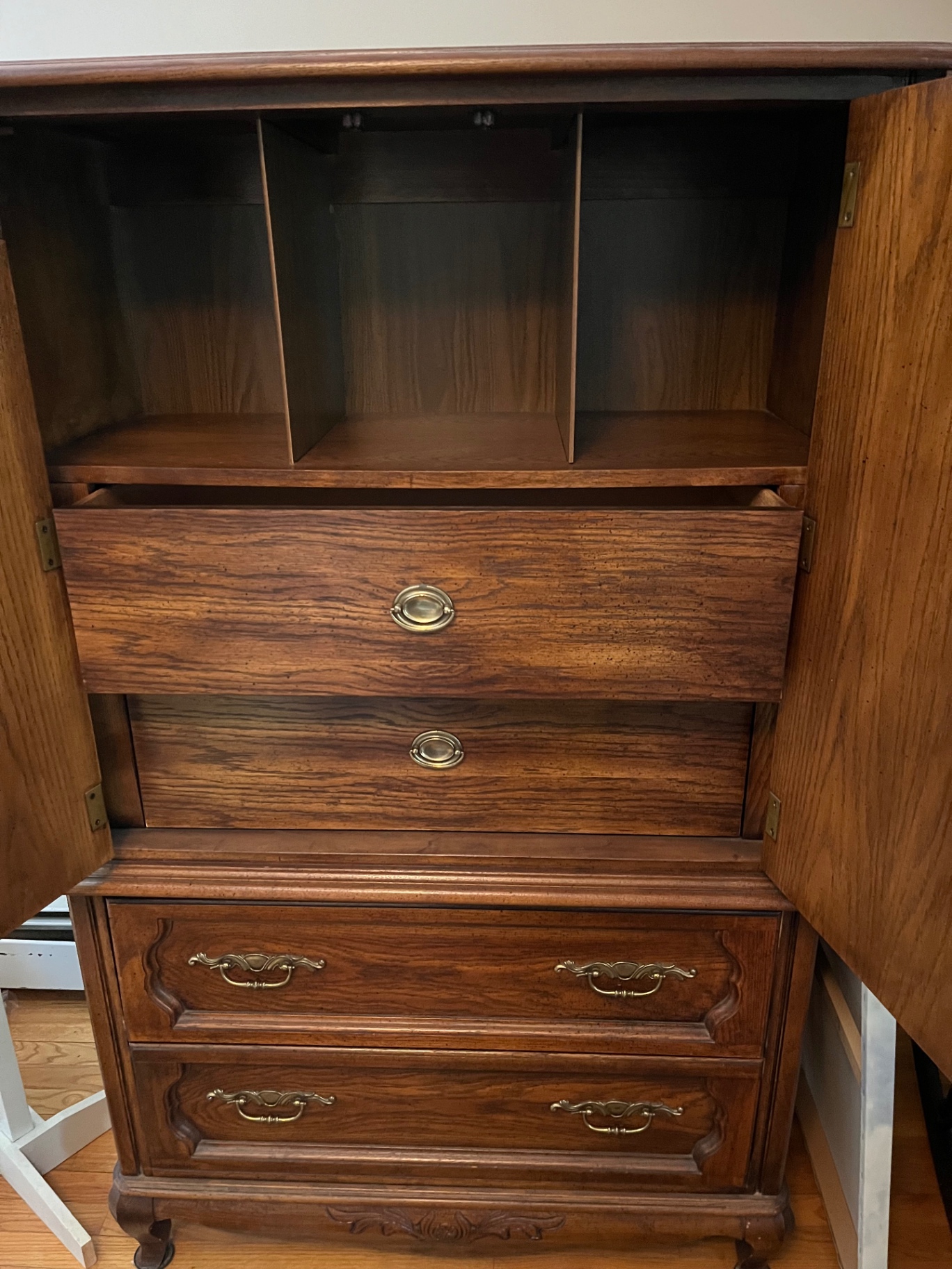 Wardrobe with 4 drawers and 3 cubbies - 62” high, 37” wide, 17” deep - image 2 of 2