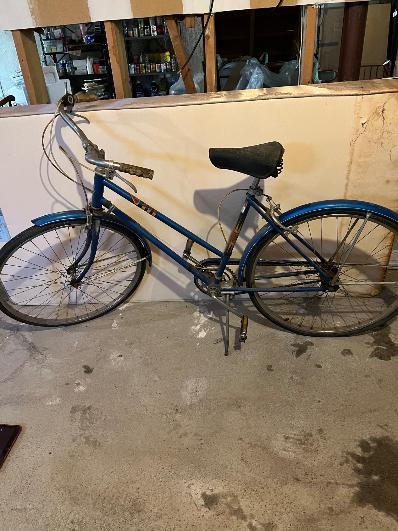 Vintage blue women's bicycle - image 1 of 3