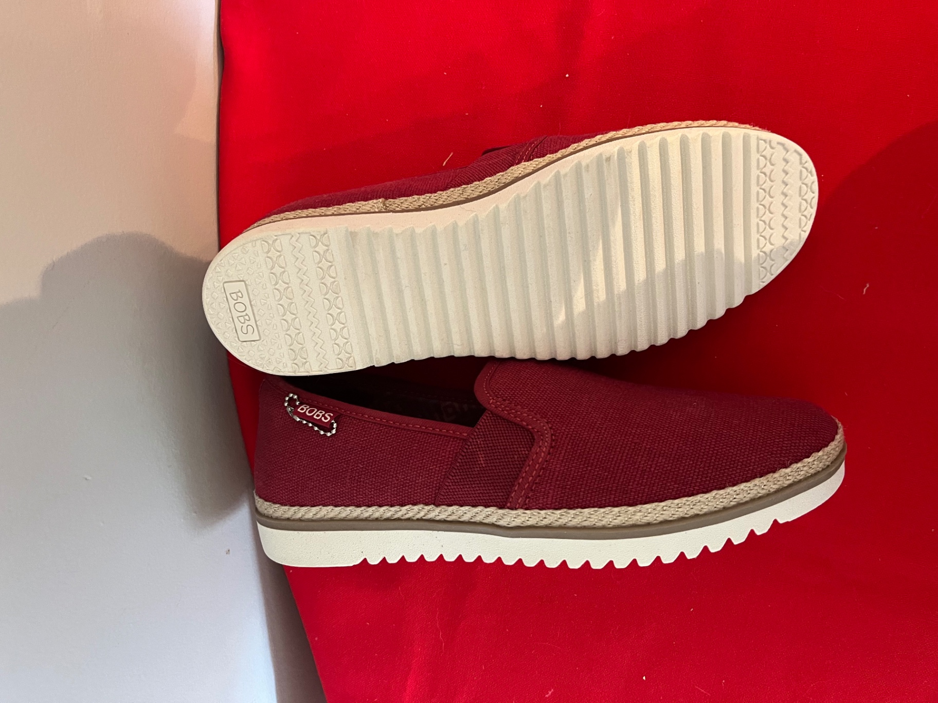 BOB’s Red Slip-On Canvas Shoes size 7 1/2 - image 1 of 2