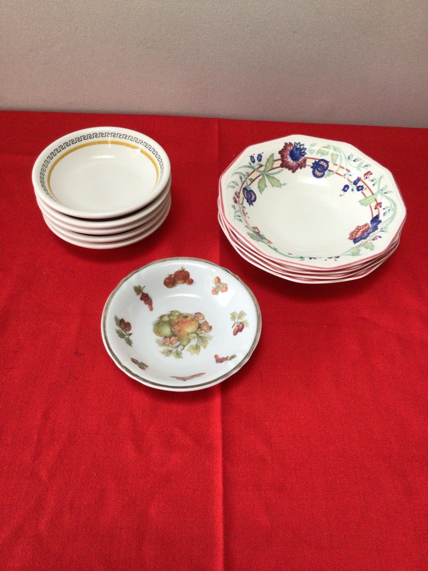 Assorted ceramic dinnerware set with floral and geometric patterns - image 1 of 2
