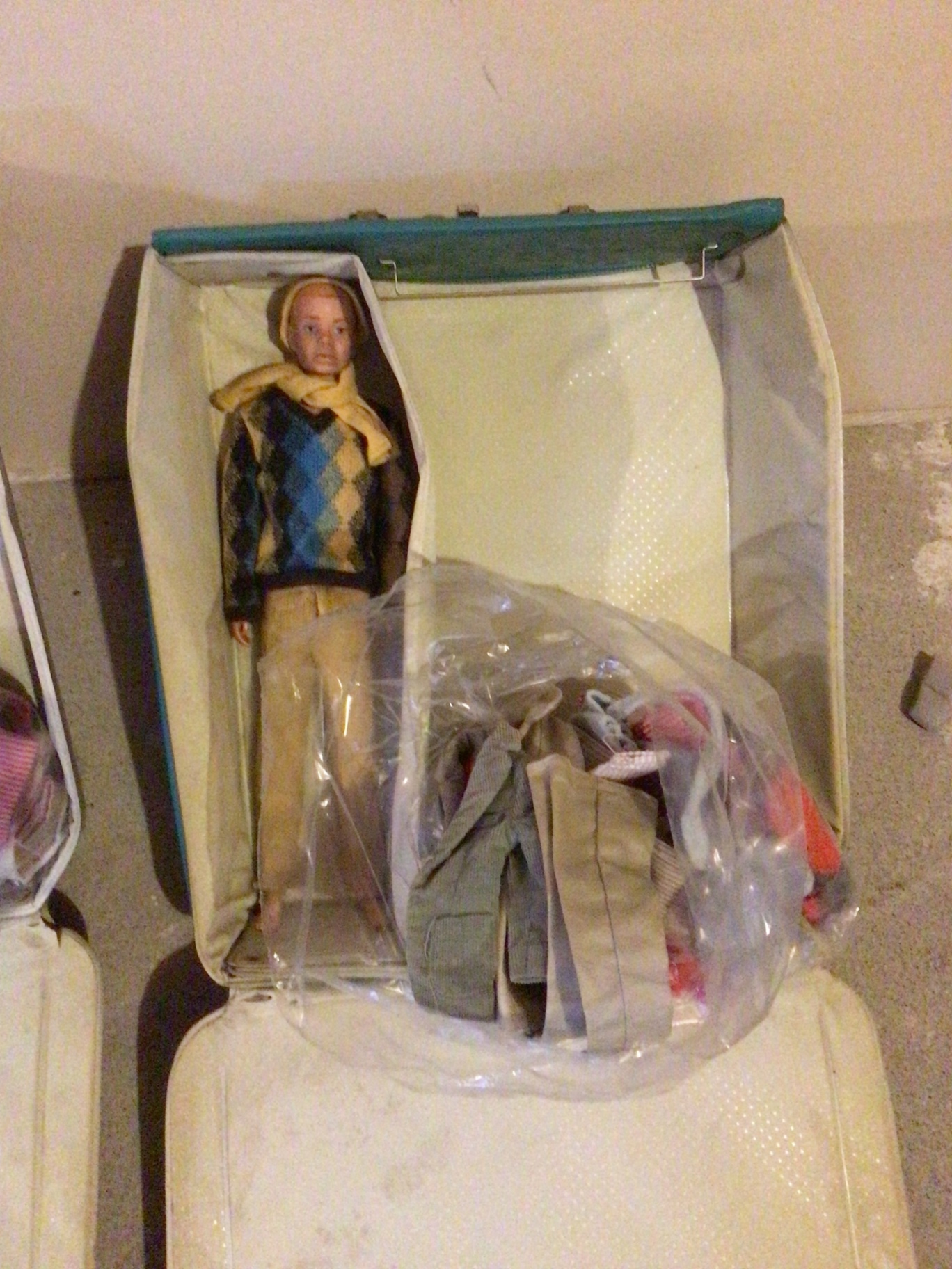 Two Ken-branded vintage suitcases with clothing - image 2 of 3