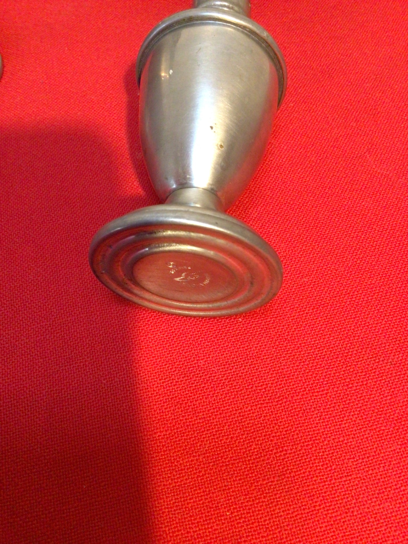 Pewter pitcher, salt and pepper shakers, and serving dish - image 2 of 4