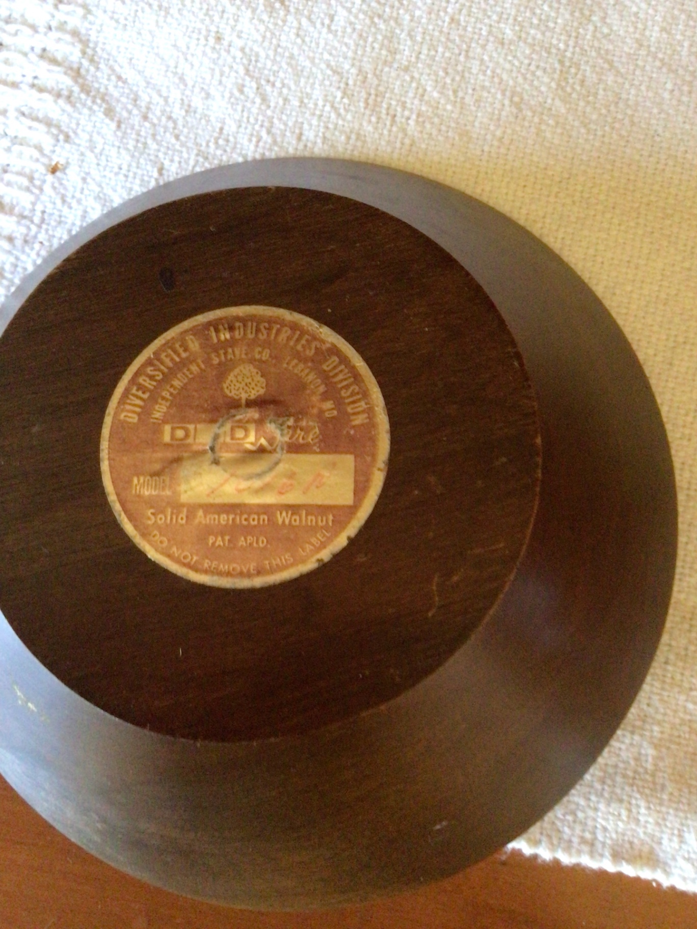 Round walnut nut dish and HP Co bake dish - image 3 of 3