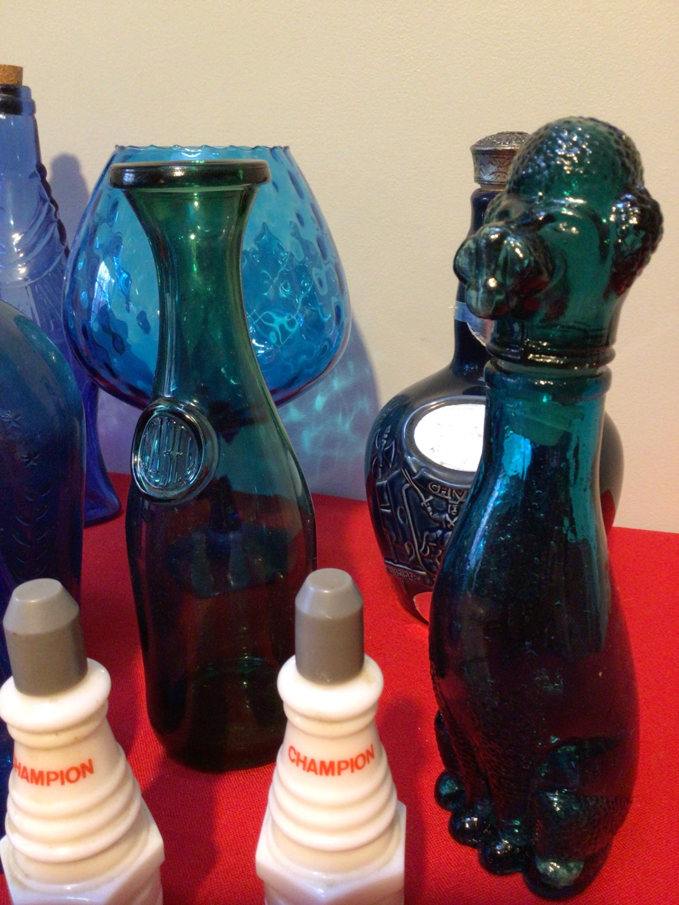 Cobalt blue glass bottles and vessels assortment - image 3 of 5
