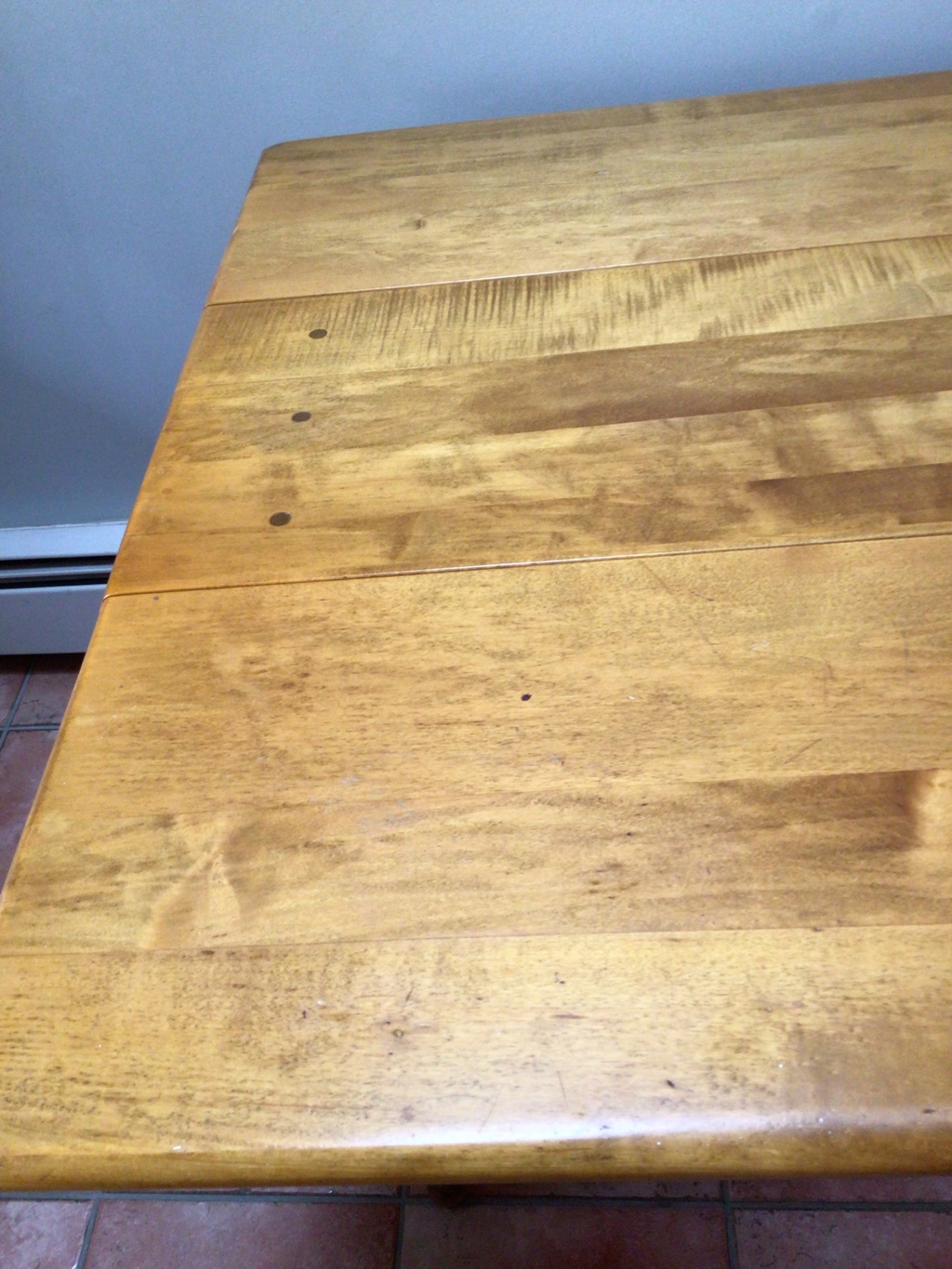 Wooden drop-leaf dining table - image 4 of 6