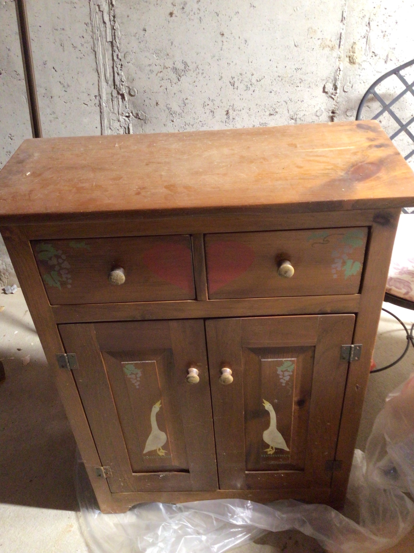 Wooden cabinet with two drawers and two doors - image 1 of 3