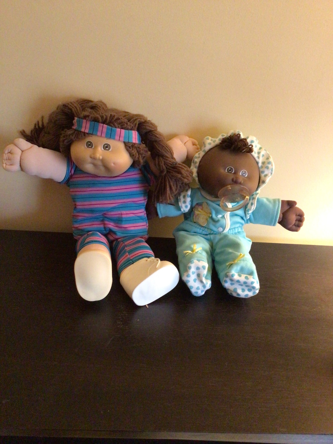 Two plush baby dolls One is Cabbage Patch - image 1 of 2