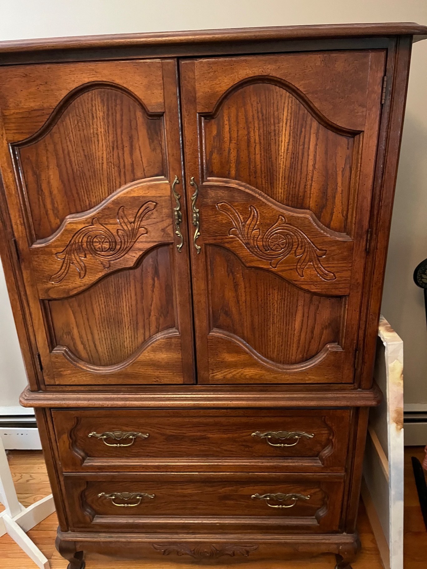 Wardrobe with 4 drawers and 3 cubbies - 62” high, 37” wide, 17” deep - image 1 of 2