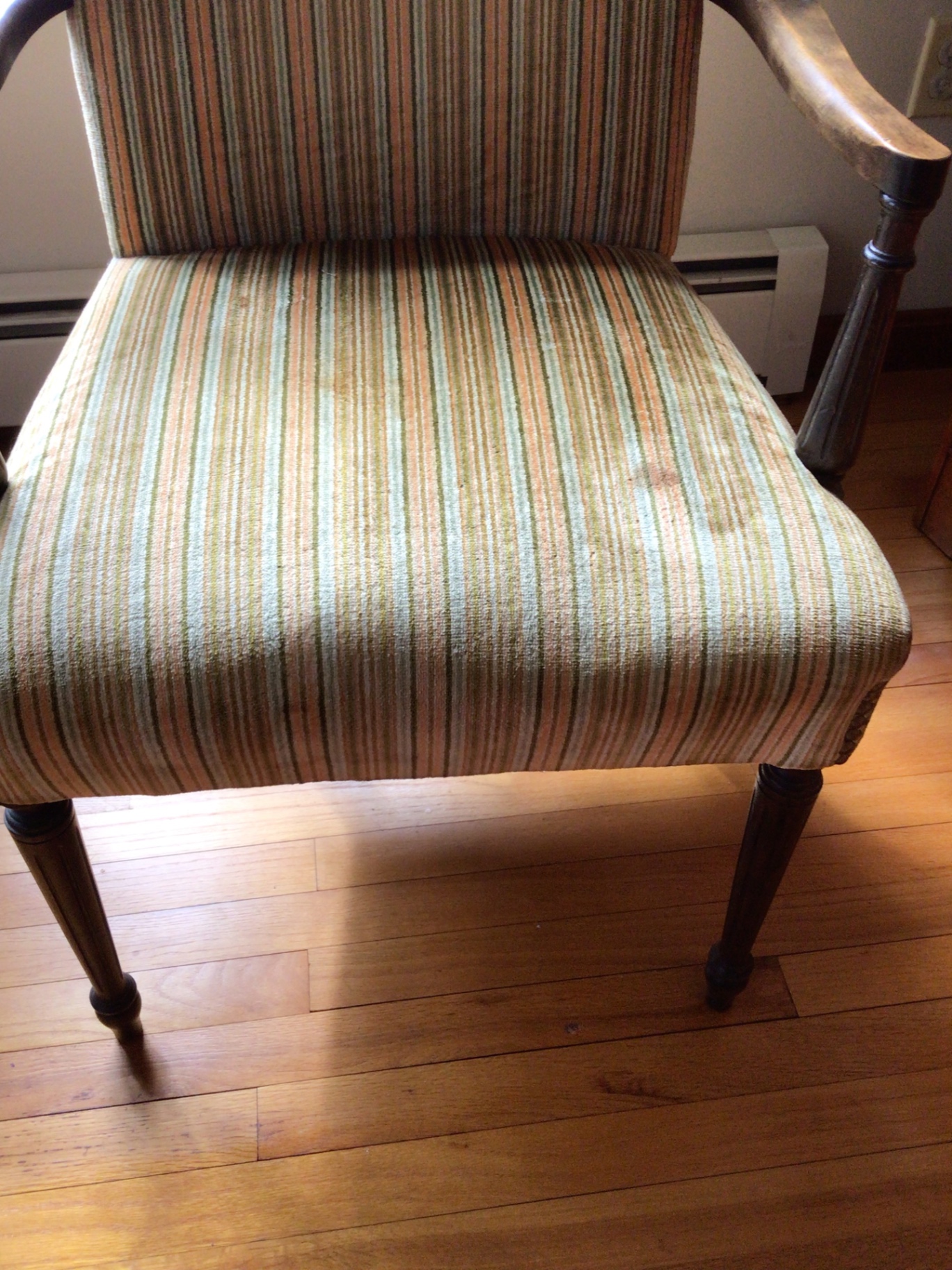 Striped Upholstered Armchair - image 2 of 3