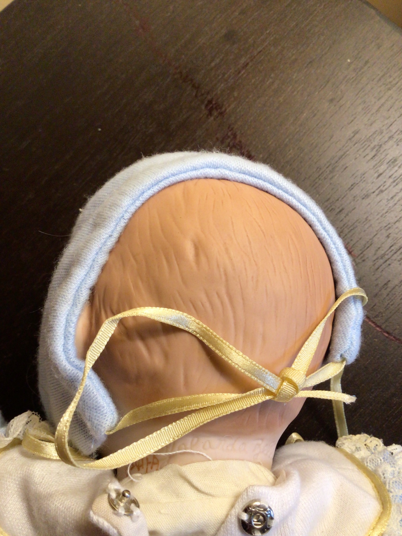 Two pastel-clothed cloth dolls with lace trim - image 4 of 5