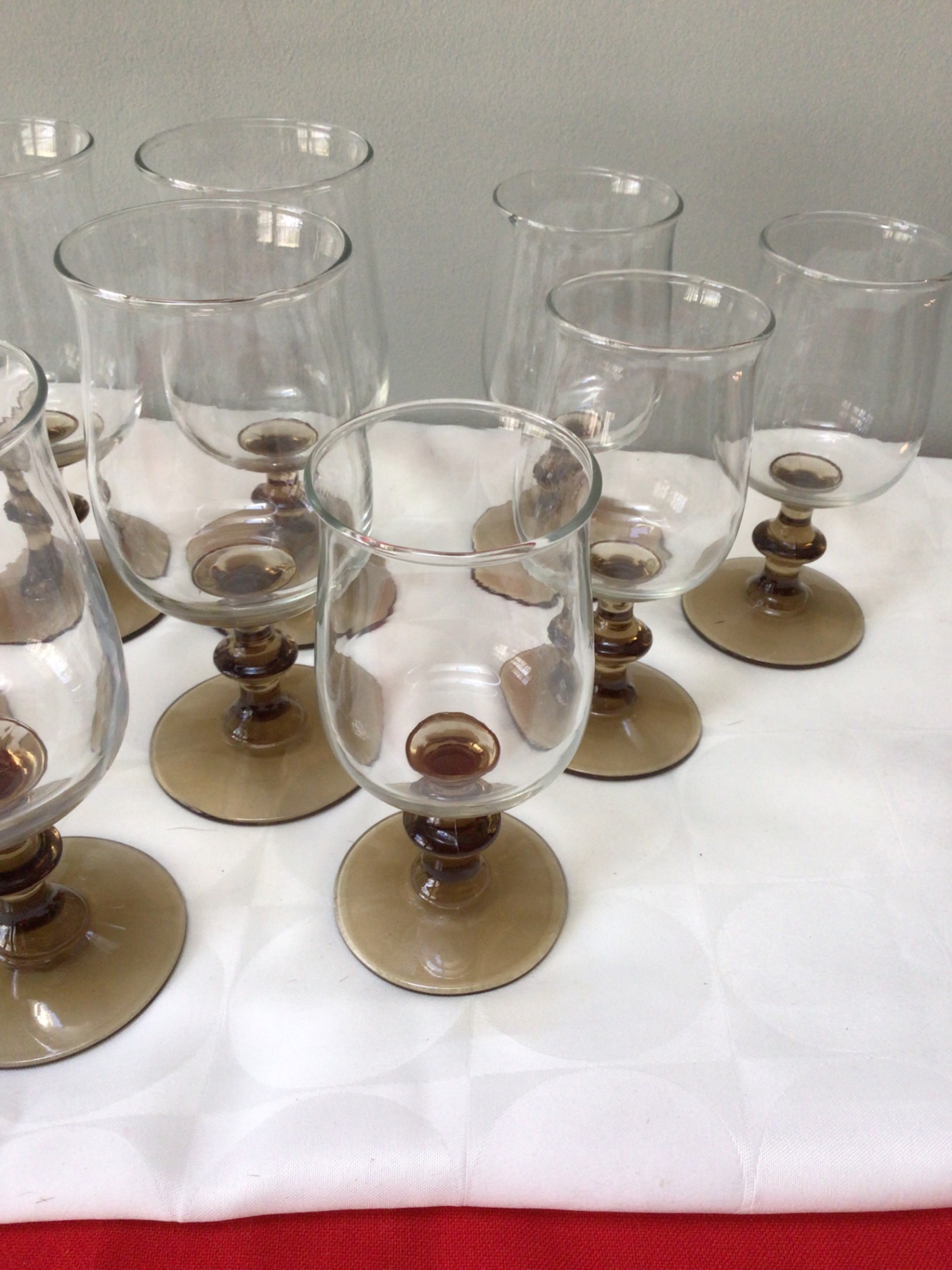 Assorted ribbed tumblers and stemmed goblets - image 2 of 3