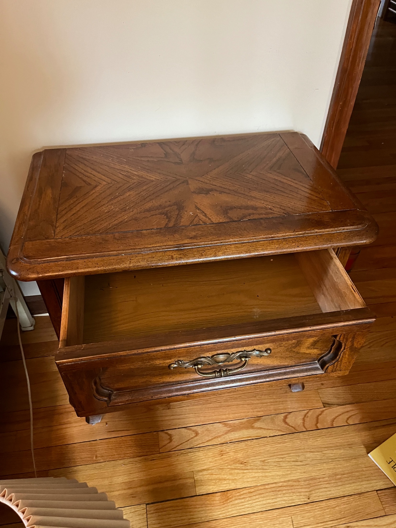  two-drawer wooden nightstand - image 2 of 2