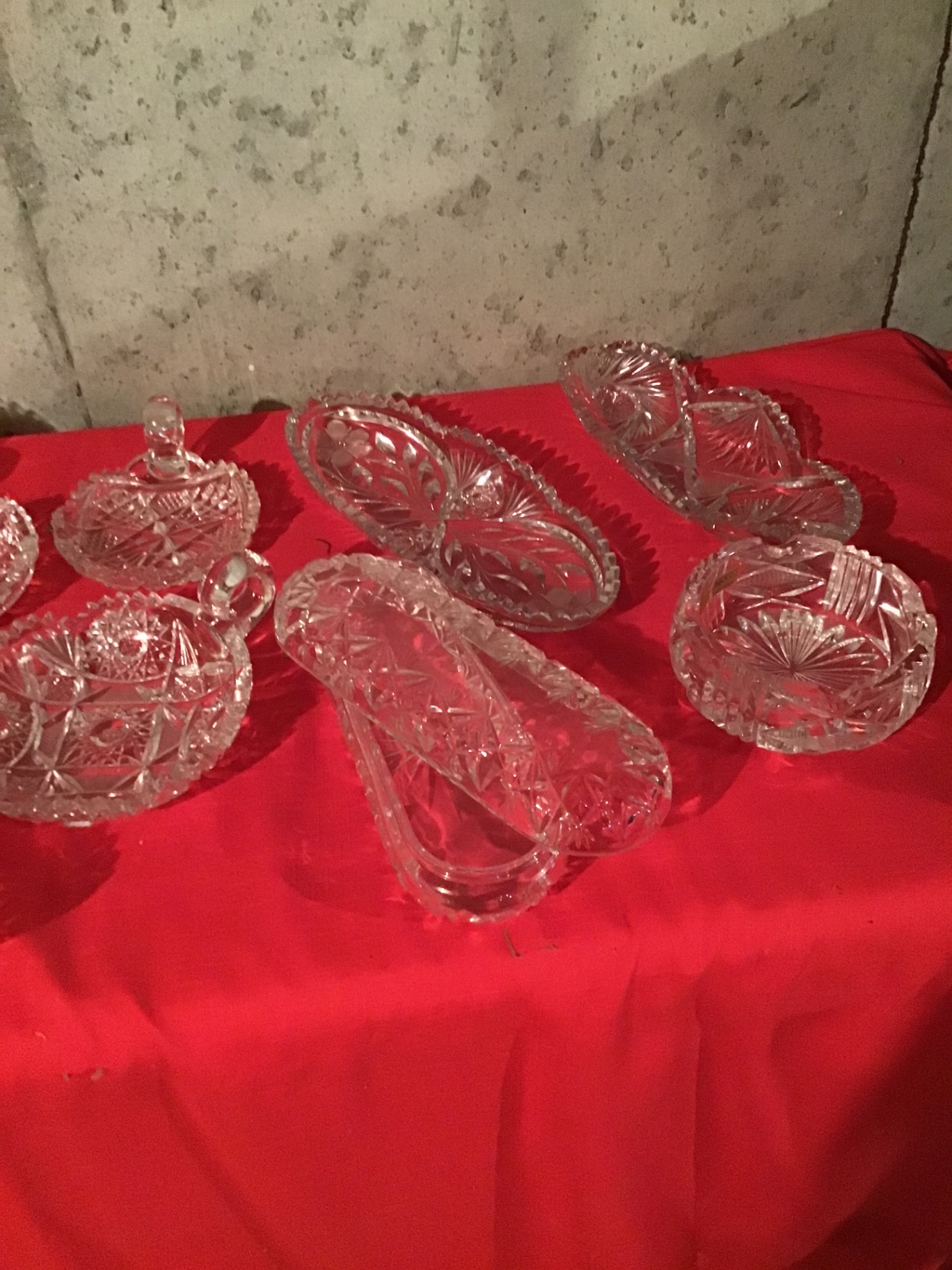 Crystal glass serving bowls and dishes - image 4 of 5