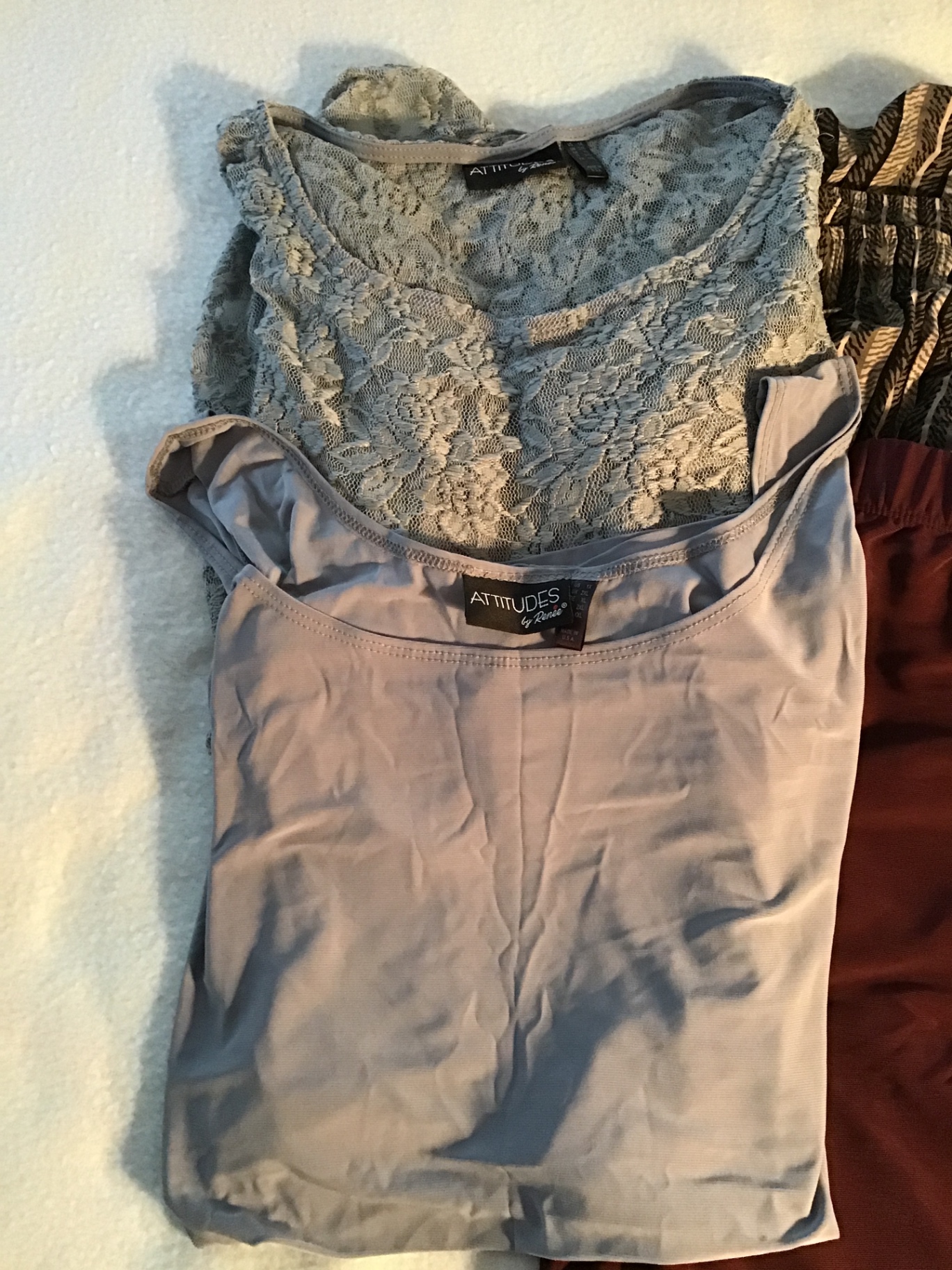 NEW woman’s lace shirt with camisole and 4 pair of new with tags pants - image 2 of 3