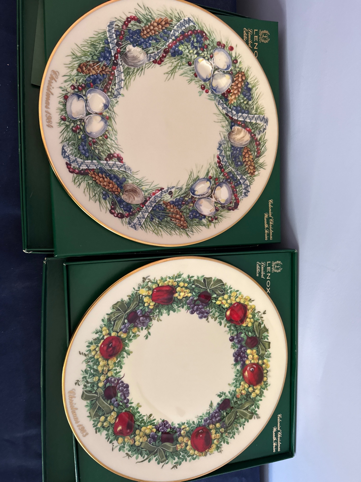 Lenox Colonial Christmas Wreath Collector Plates (1983) - image 1 of 5