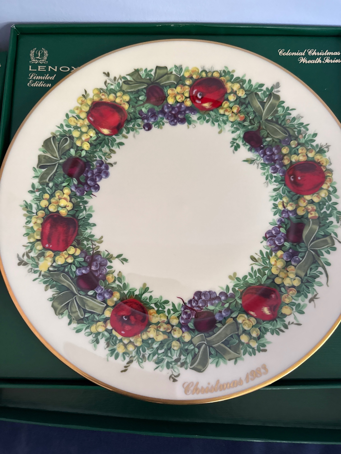 Lenox Colonial Christmas Wreath Collector Plates (1983) - image 2 of 5