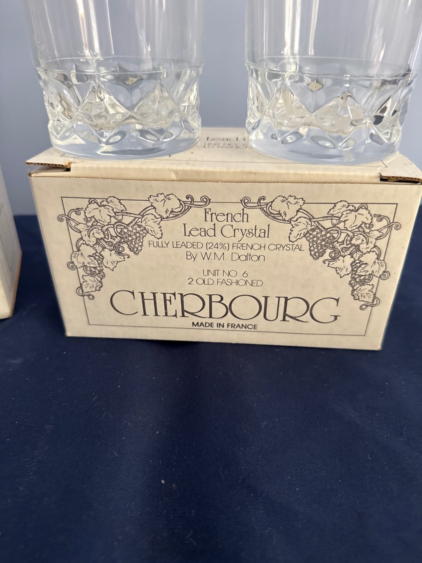 Cherbourg Lead Crystal Tumblers (2) with Boxes - image 2 of 2