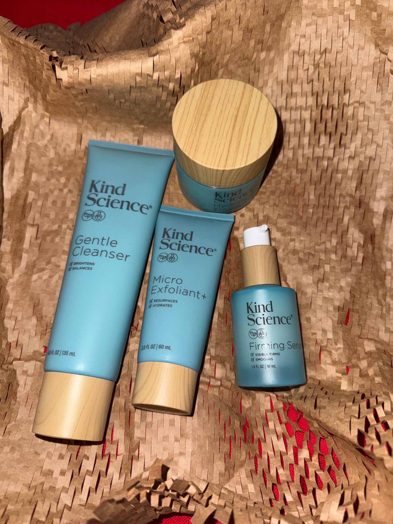 Kind Science skincare set with cleanser, exfoliant, serum and jar - image 1 of 1