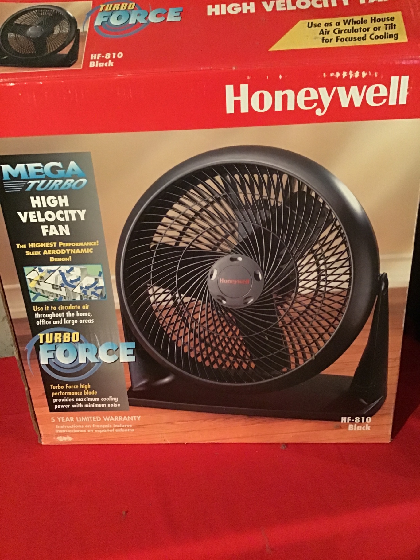 Honeywell Turbo Force High Velocity Fan (HF-810) and Box - image 2 of 2