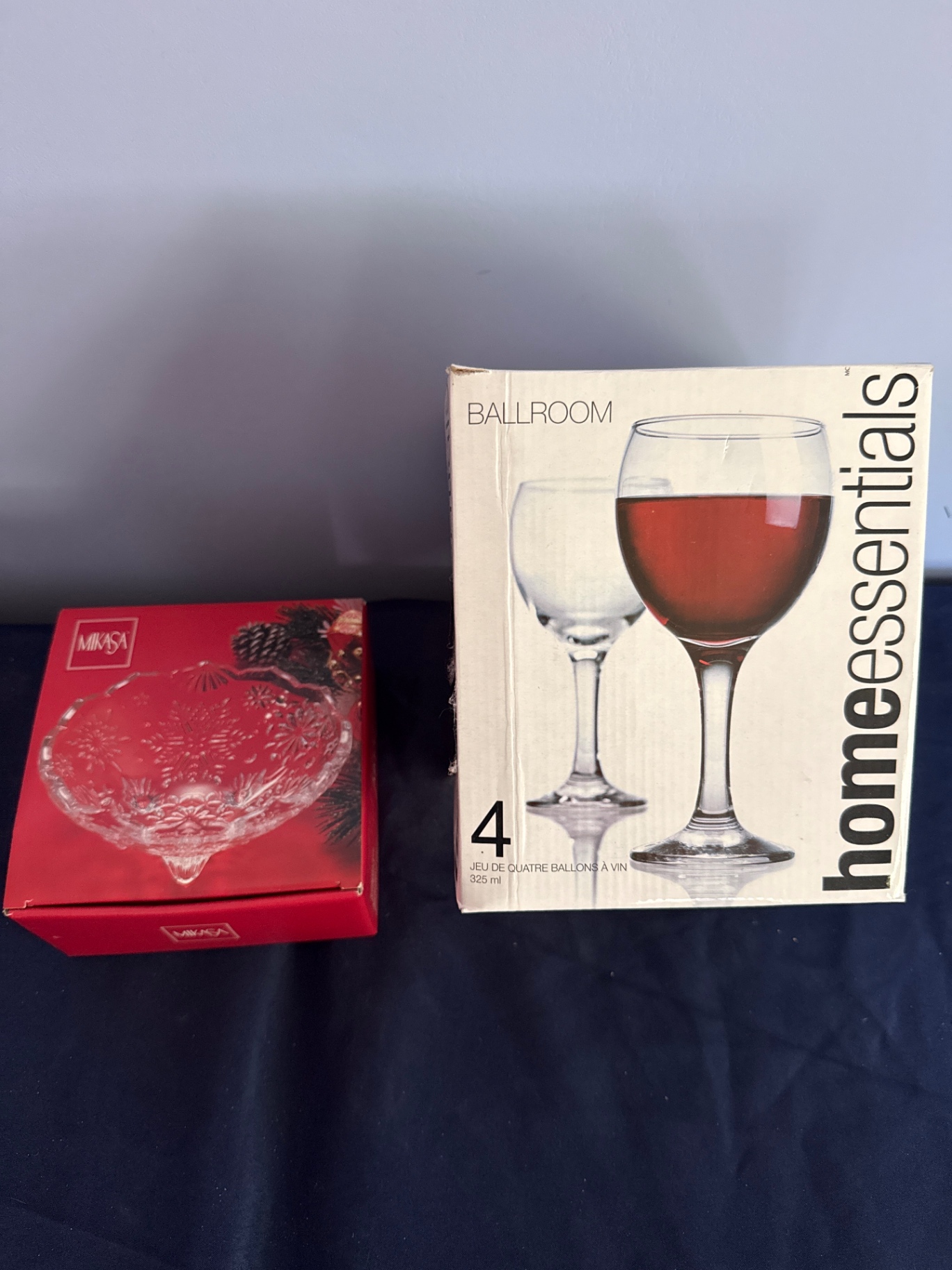 Mikasa crystal bowl and four Ballroom wine glasses - image 1 of 3