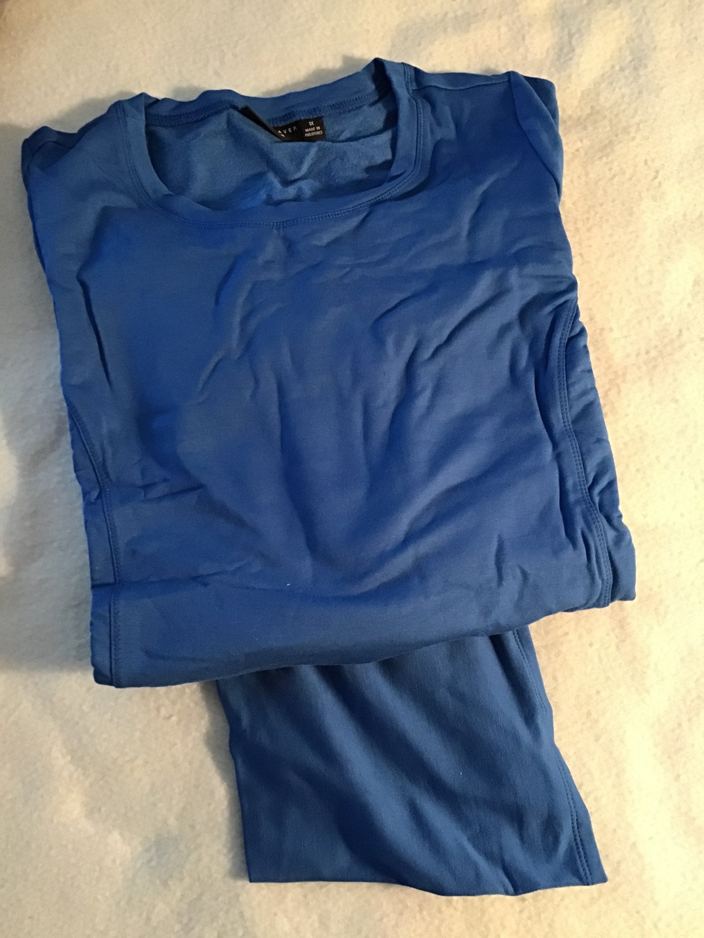 Blue tunic and scarf, green and blue embellished jerseys size1x - image 2 of 4