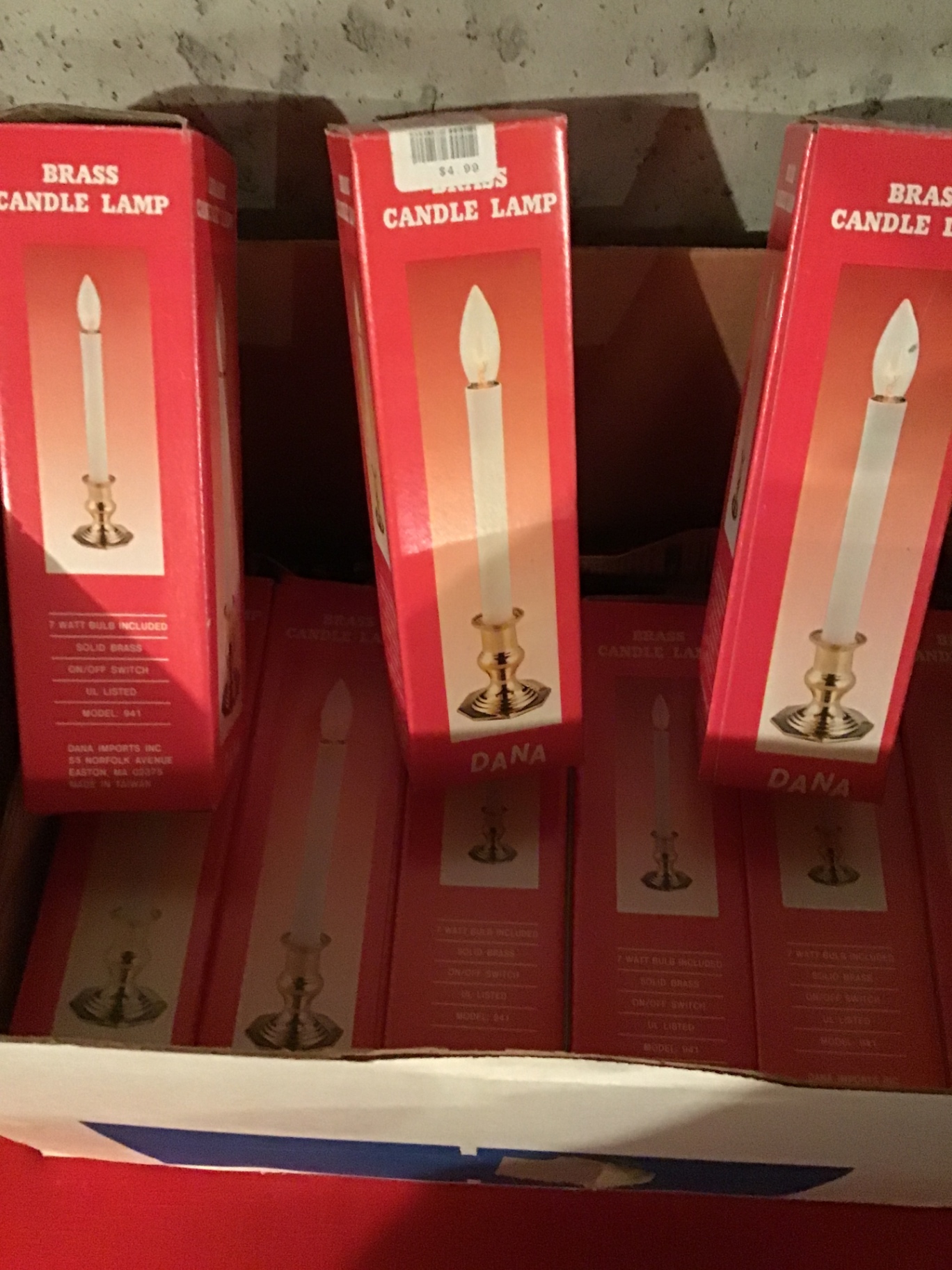 13 Brass Candle Lamp Boxes, spare bulbs and Decorations - image 2 of 2