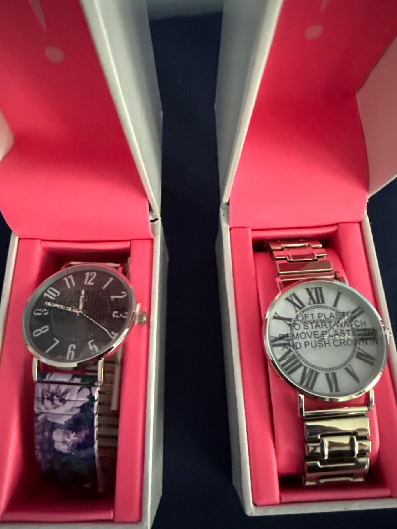 Two wristwatches in pink-lined gift boxes - image 2 of 3