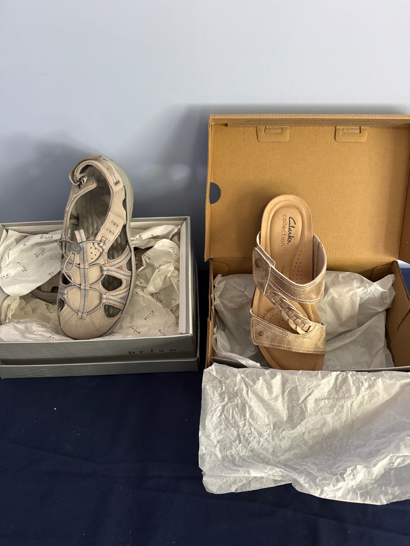 Two Pairs of Clarks Sandals in Boxes - image 1 of 4