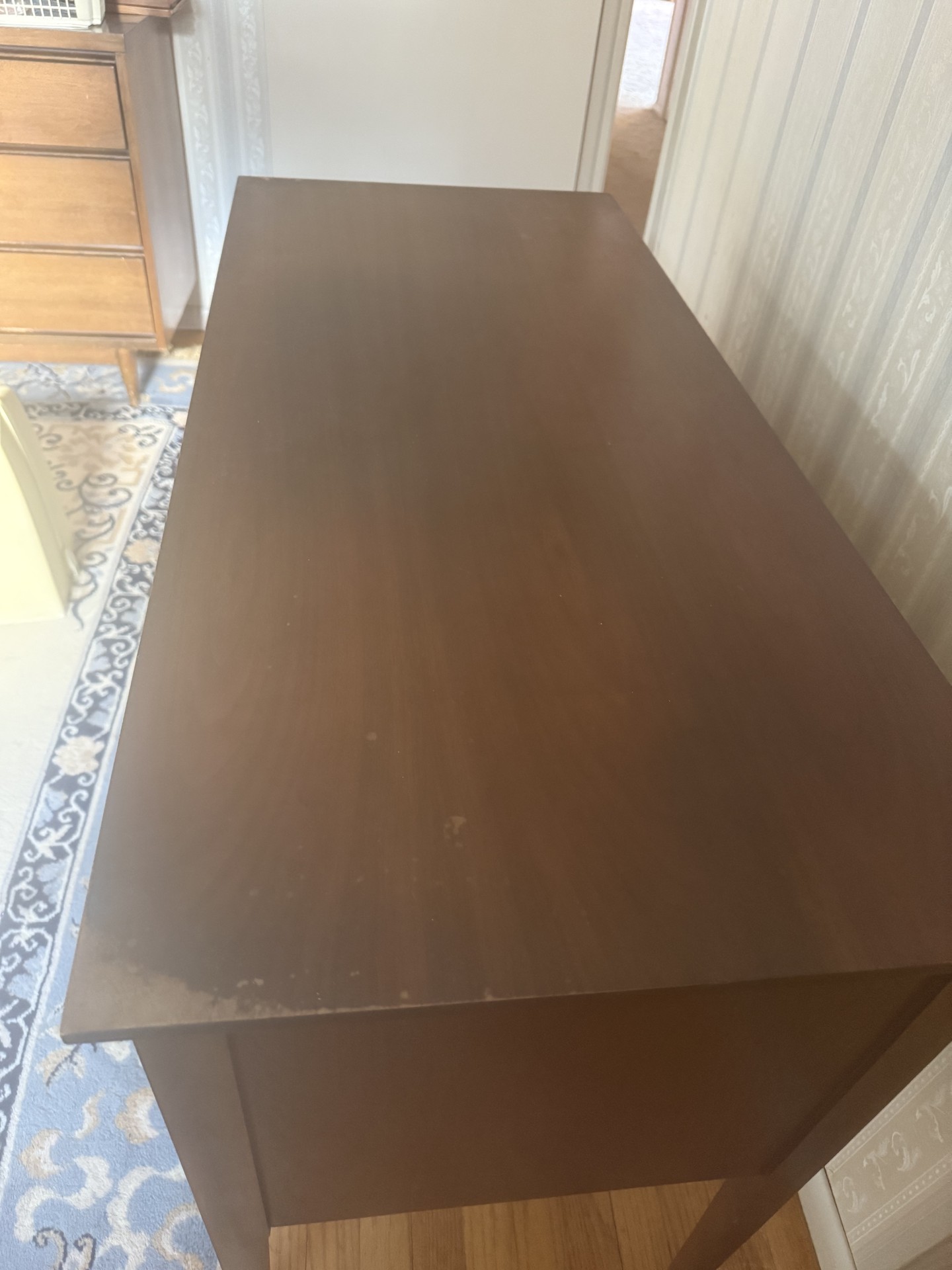 Sears Kenmore sewing machine integrated in wooden desk cabinet - image 7 of 8