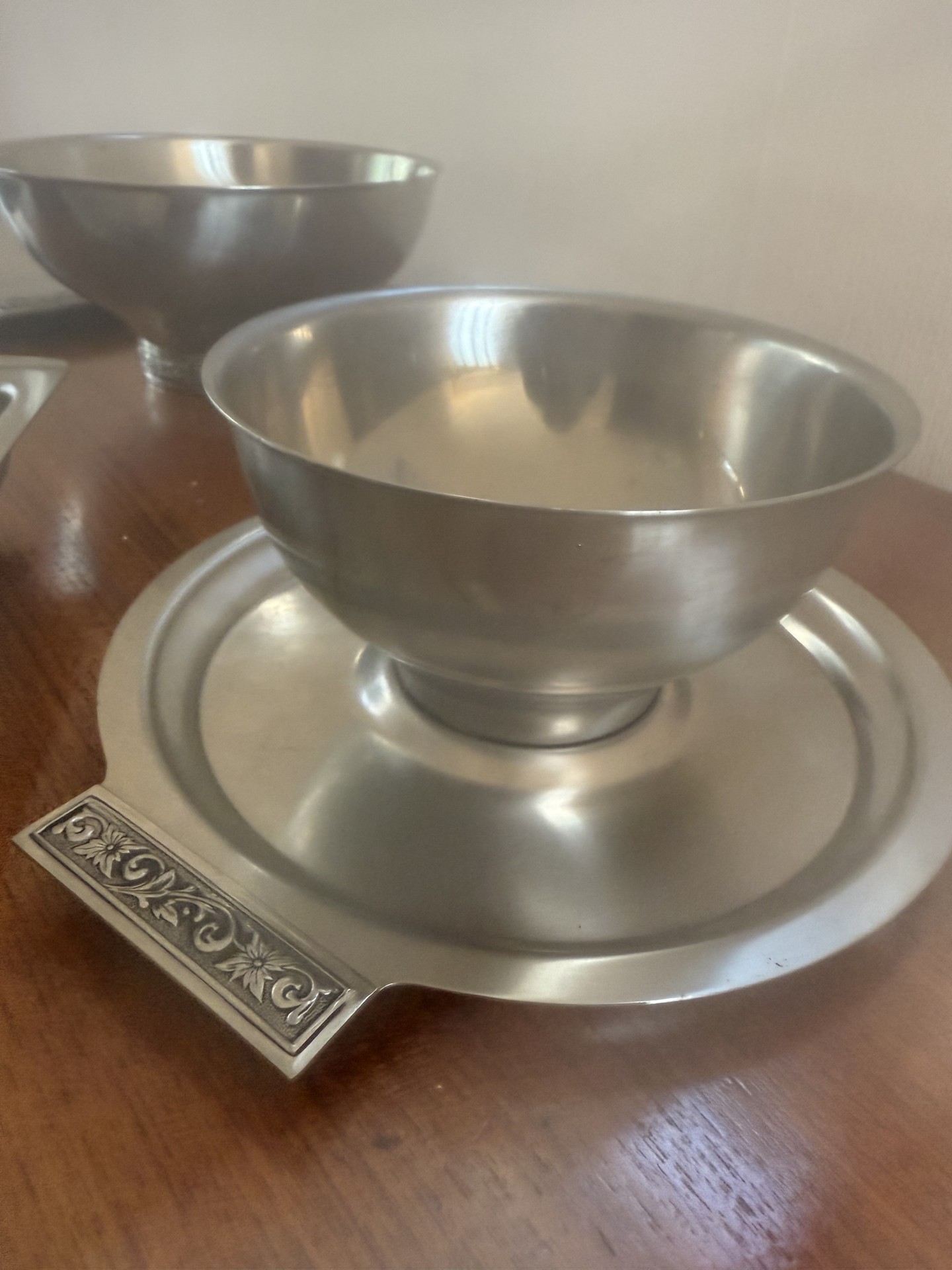Silver-tone servingware and flatware set - image 6 of 9