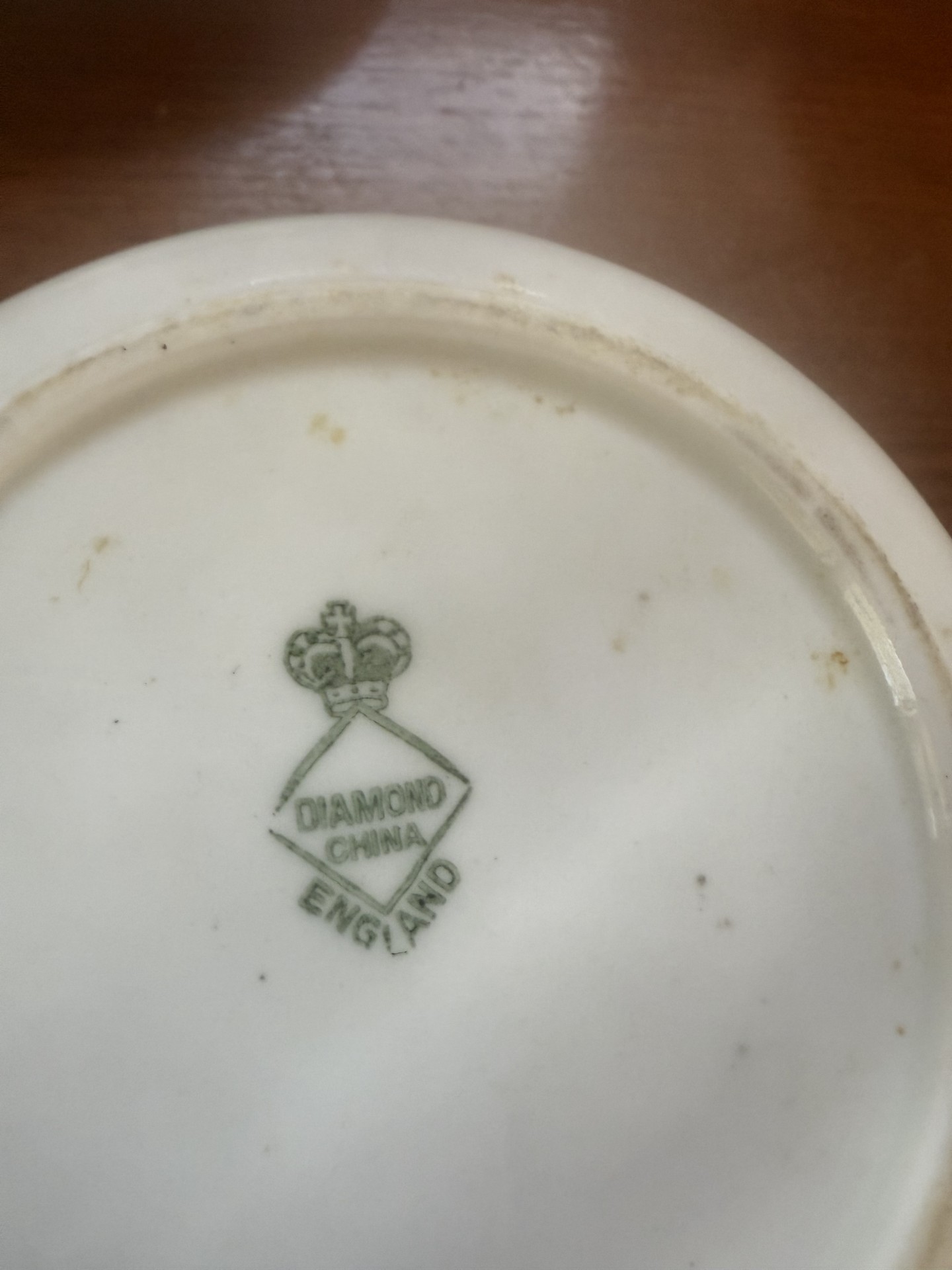 Diamond China England porcelain dinnerware set with cups, saucers, bowls, and plates - image 8 of 10