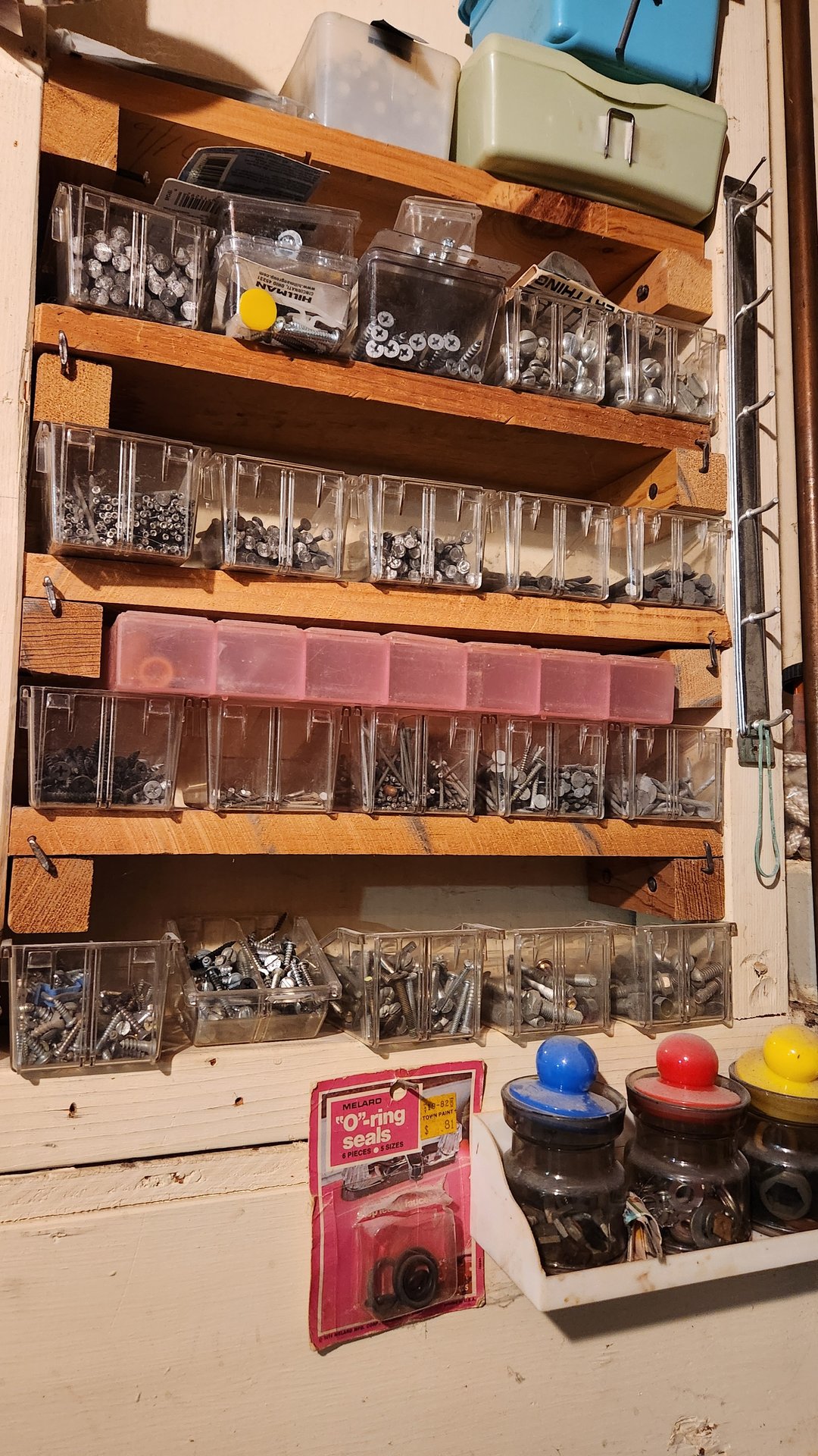 Pegboard workshop with tools and hardware - image 6 of 9