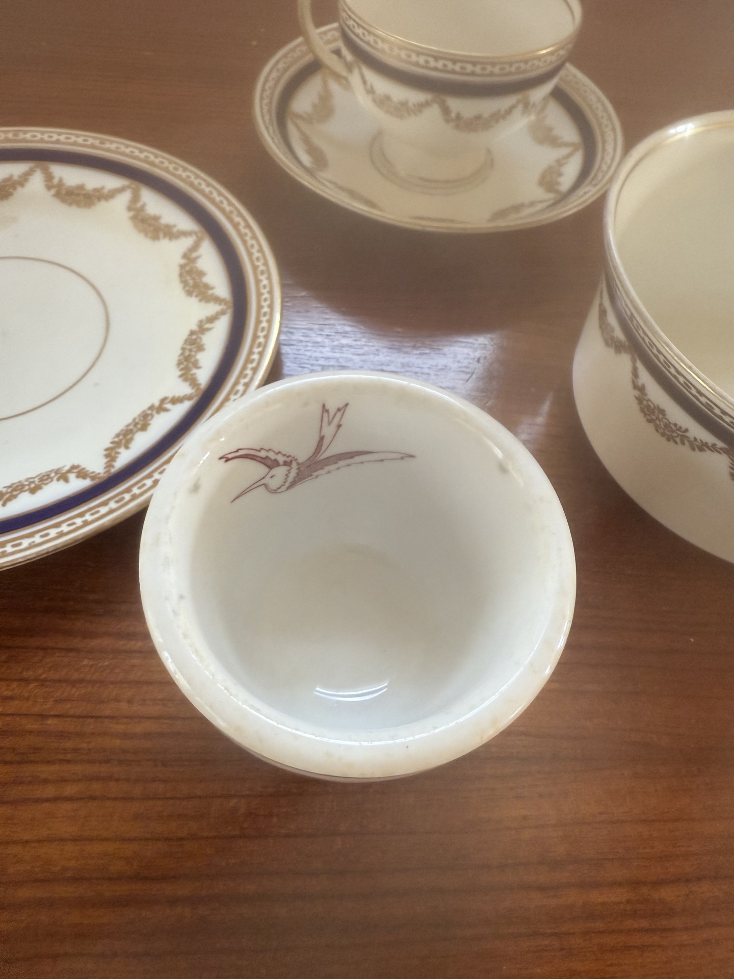 Diamond China England porcelain dinnerware set with cups, saucers, bowls, and plates - image 3 of 10