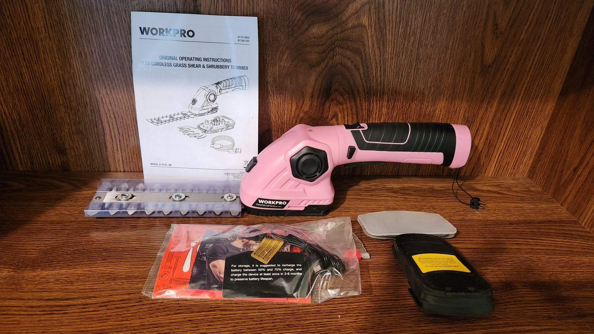 WorkPro cordless grass shear & shrub trimmer with accessories - image 1 of 3