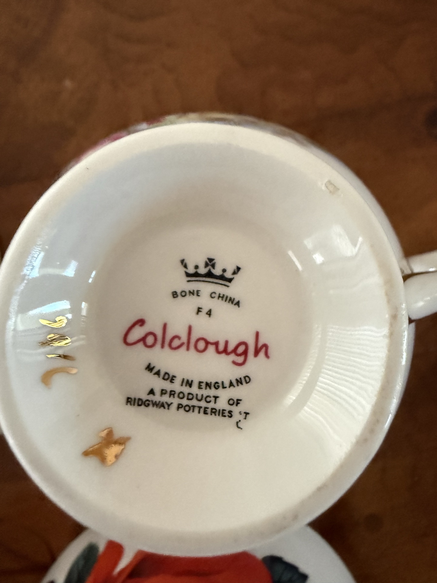 Multibrand bone china tea set with floral designs - image 7 of 9
