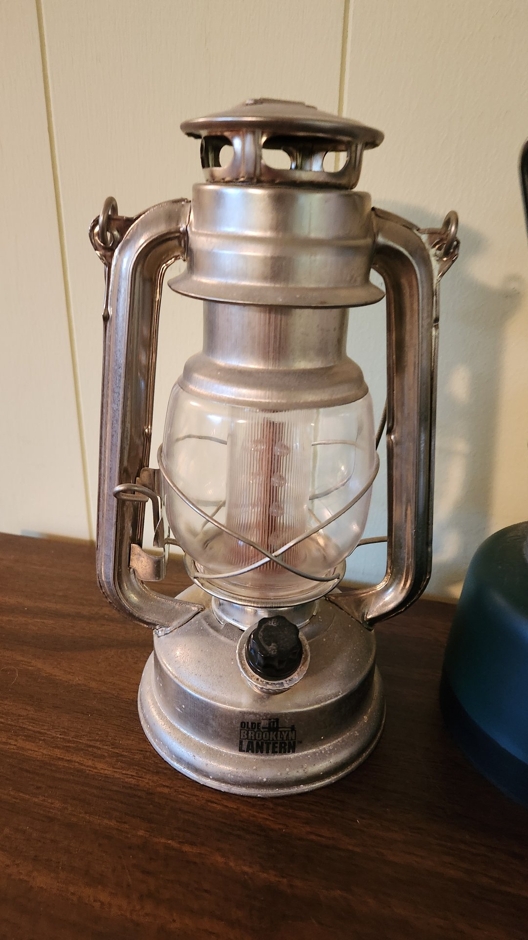 Two lanterns: vintage metal oil lantern and Coleman camping lantern - image 3 of 5