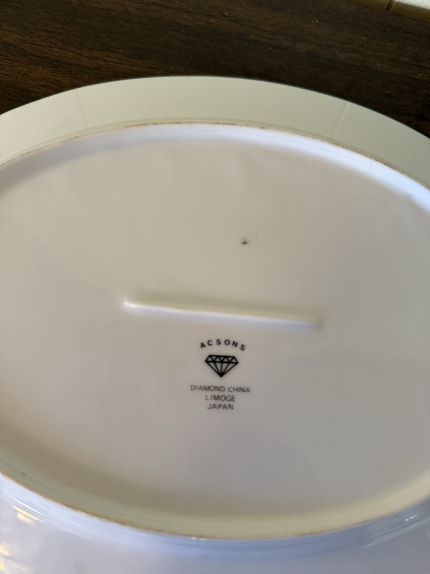 Pair of porcelain dinner plates with pink floral border - image 4 of 5