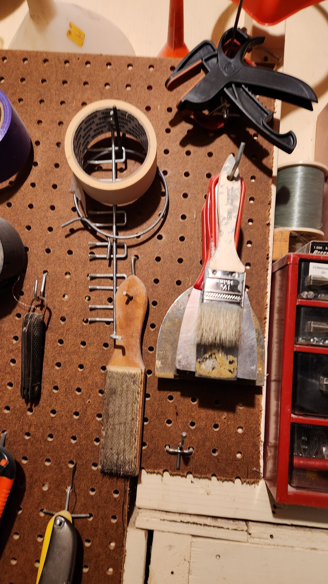 Pegboard workshop with tools and hardware - image 4 of 9