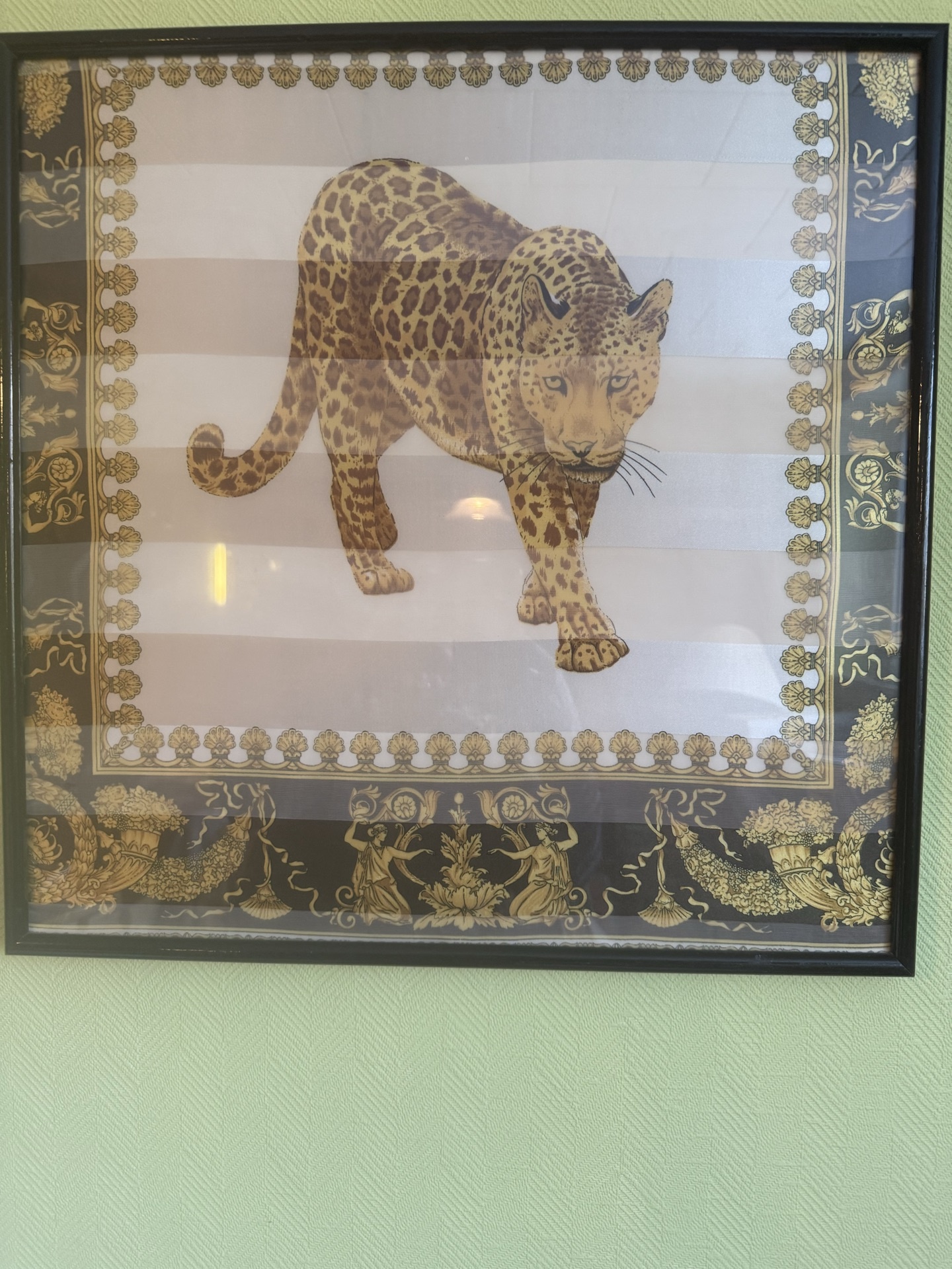 Leopard print framed artwork  - image 1 of 3