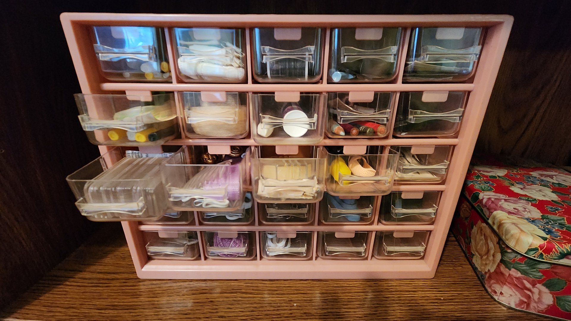 Craft supplies organized in labeled containers and drawers - image 10 of 11