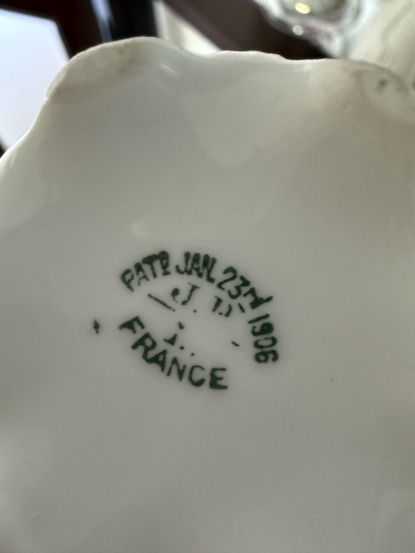 France-marked porcelain tea set with floral and gold trim - image 5 of 7