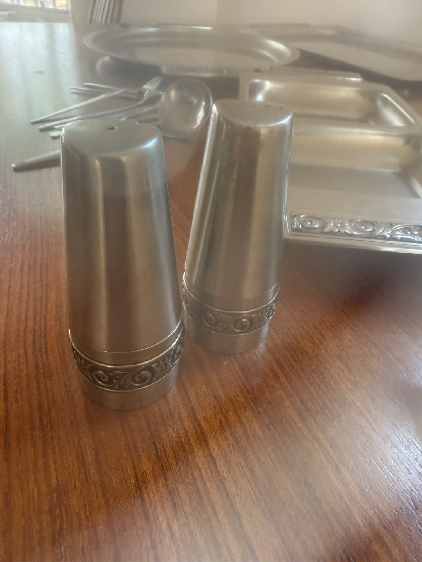 Silver-tone servingware and flatware set - image 5 of 9