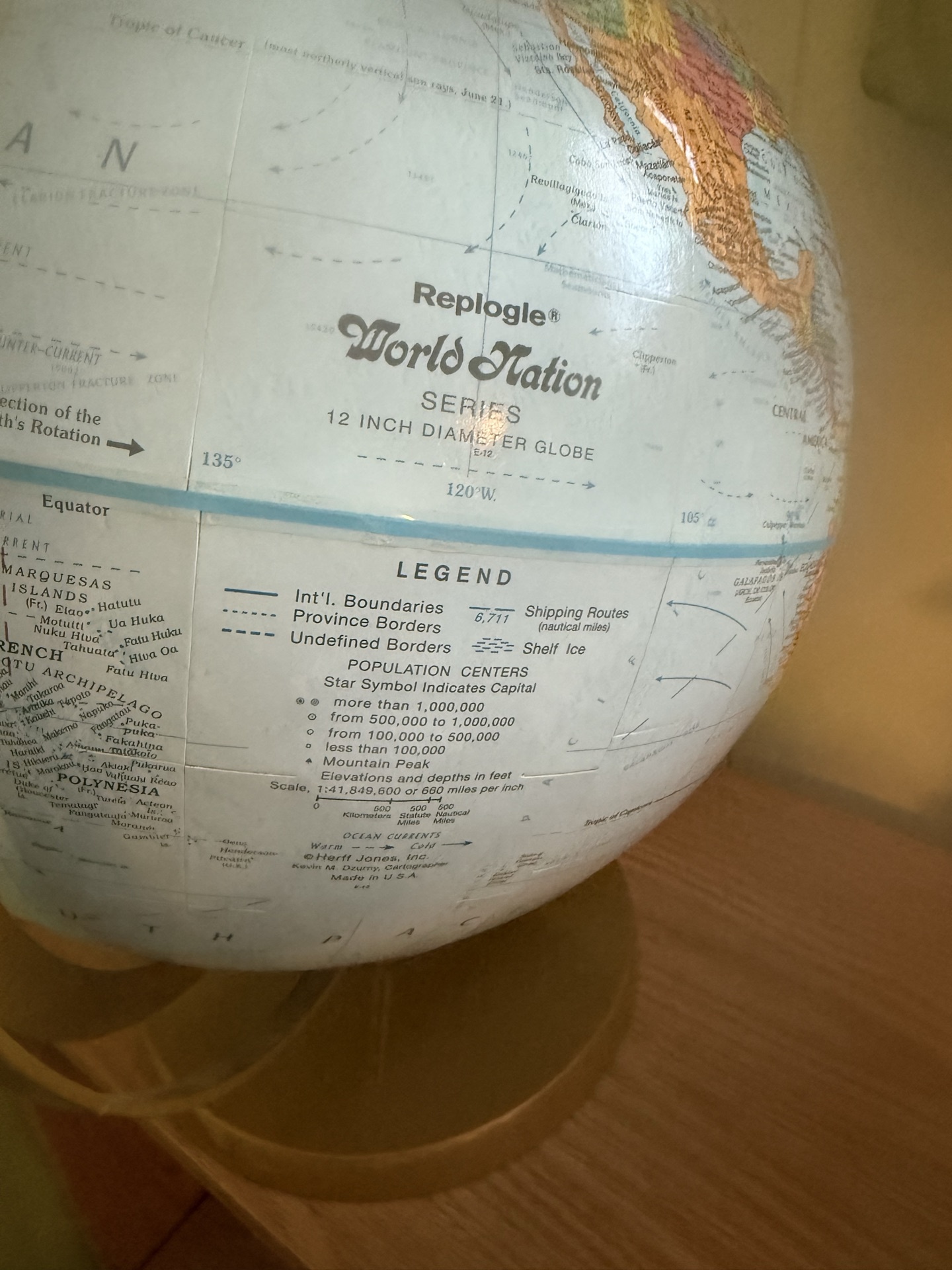 12-inch globe on a stand  - image 2 of 4